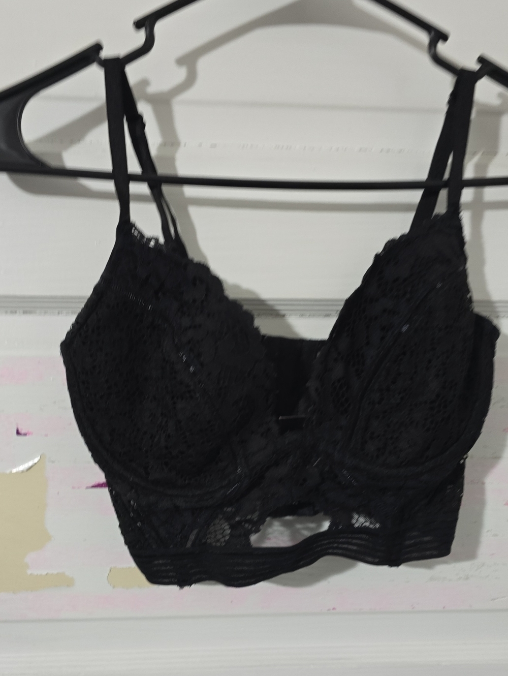 Victoria's Secret Black Lace Longline Bralette - Women Intimates